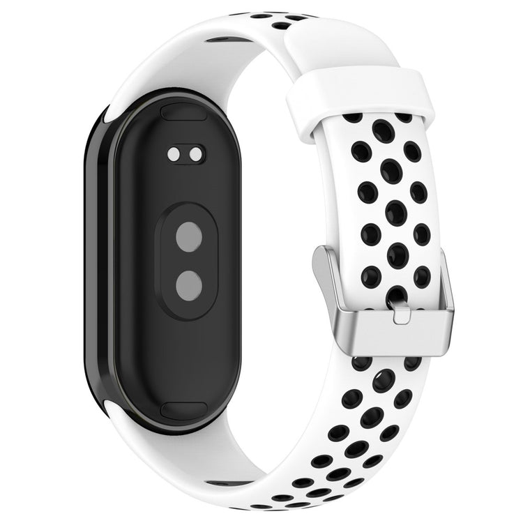 Vildt Sejt Silikone Rem passer til Xiaomi Smart Band 8 - Hvid#serie_3