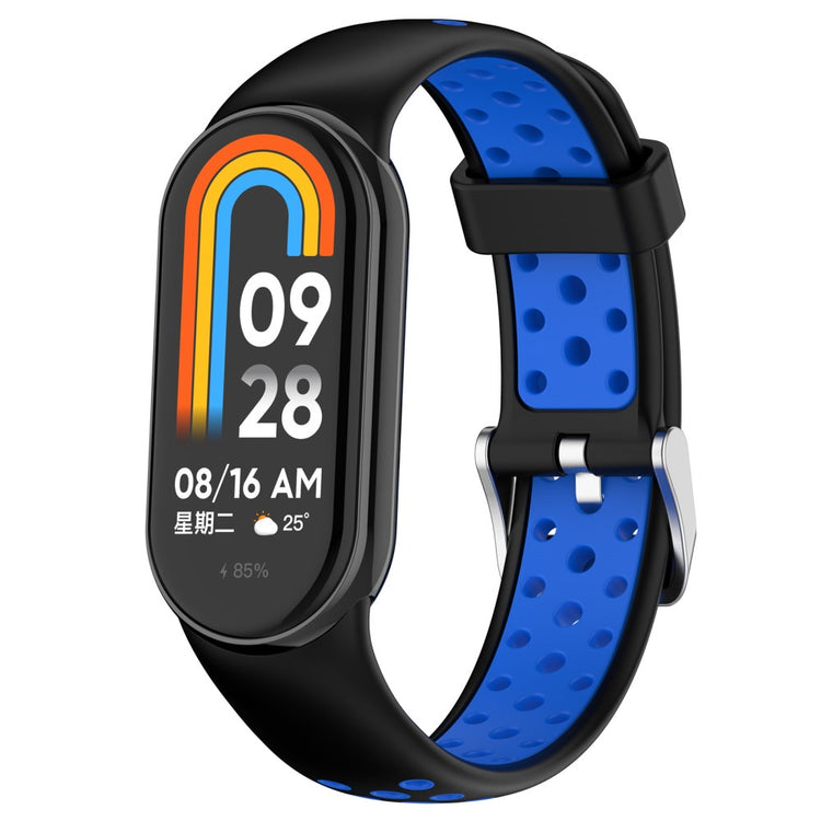 Vildt Sejt Silikone Rem passer til Xiaomi Smart Band 8 - Blå#serie_4