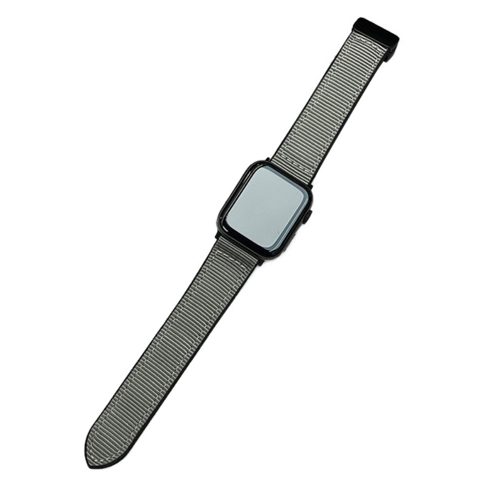 Mega Hårdfør Nylon Universal Rem passer til Apple Smartwatch - Sølv#serie_3