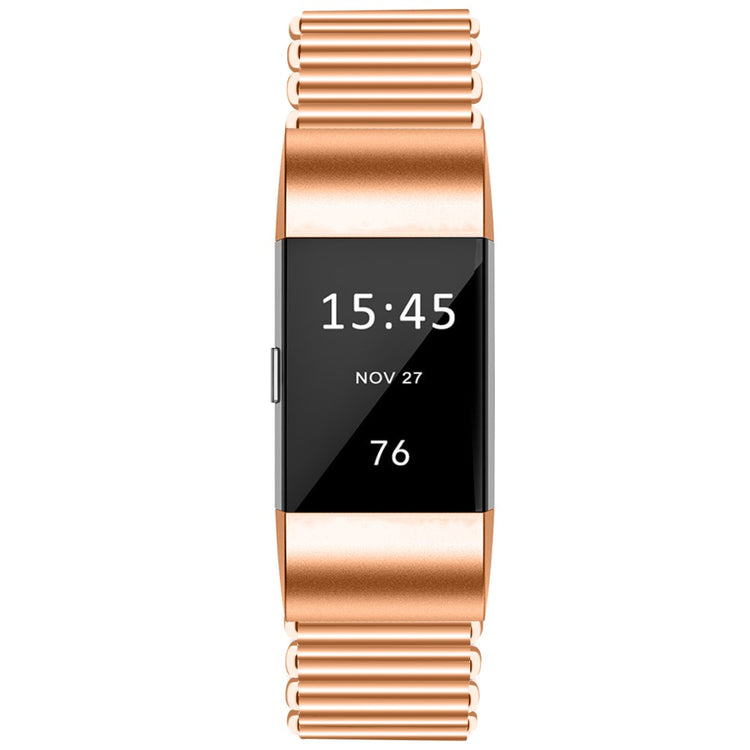 Udsøgt Metal Rem passer til Fitbit Charge 2 - Pink#serie_3