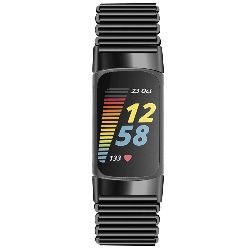 Fint Metal Universal Rem passer til Fitbit Charge 5 / Fitbit Charge 6 - Sort#serie_1