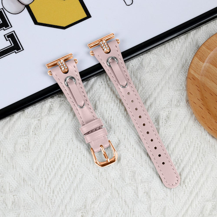 TicWatch E / 2 / C2 Watchband Adjustable Genuine Cow Leather Strap - Pink#serie_1