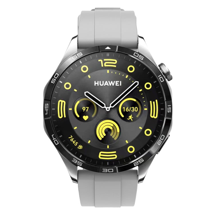 Super Smuk Silikone Rem passer til Huawei Watch GT 4 46mm - Sølv#serie_6