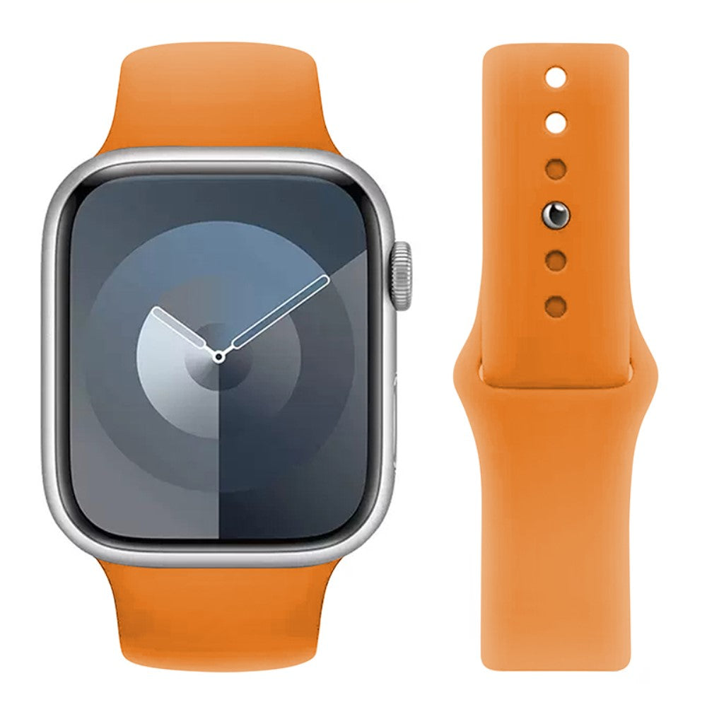 Skøn Silikone Universal Rem passer til Apple Smartwatch - Orange#serie_3