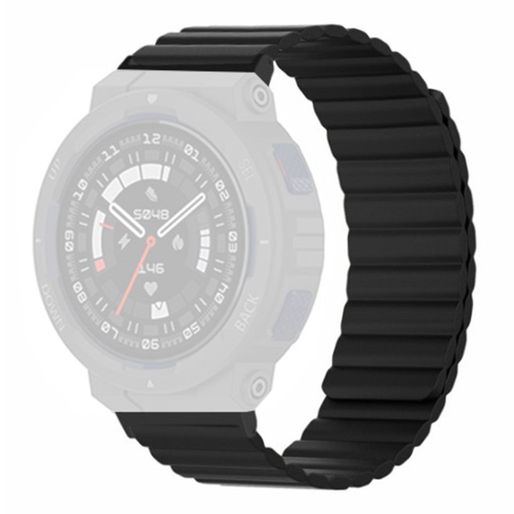 Helt Vildt Elegant Silikone Rem passer til Amazfit Active Edge - Sort#serie_3