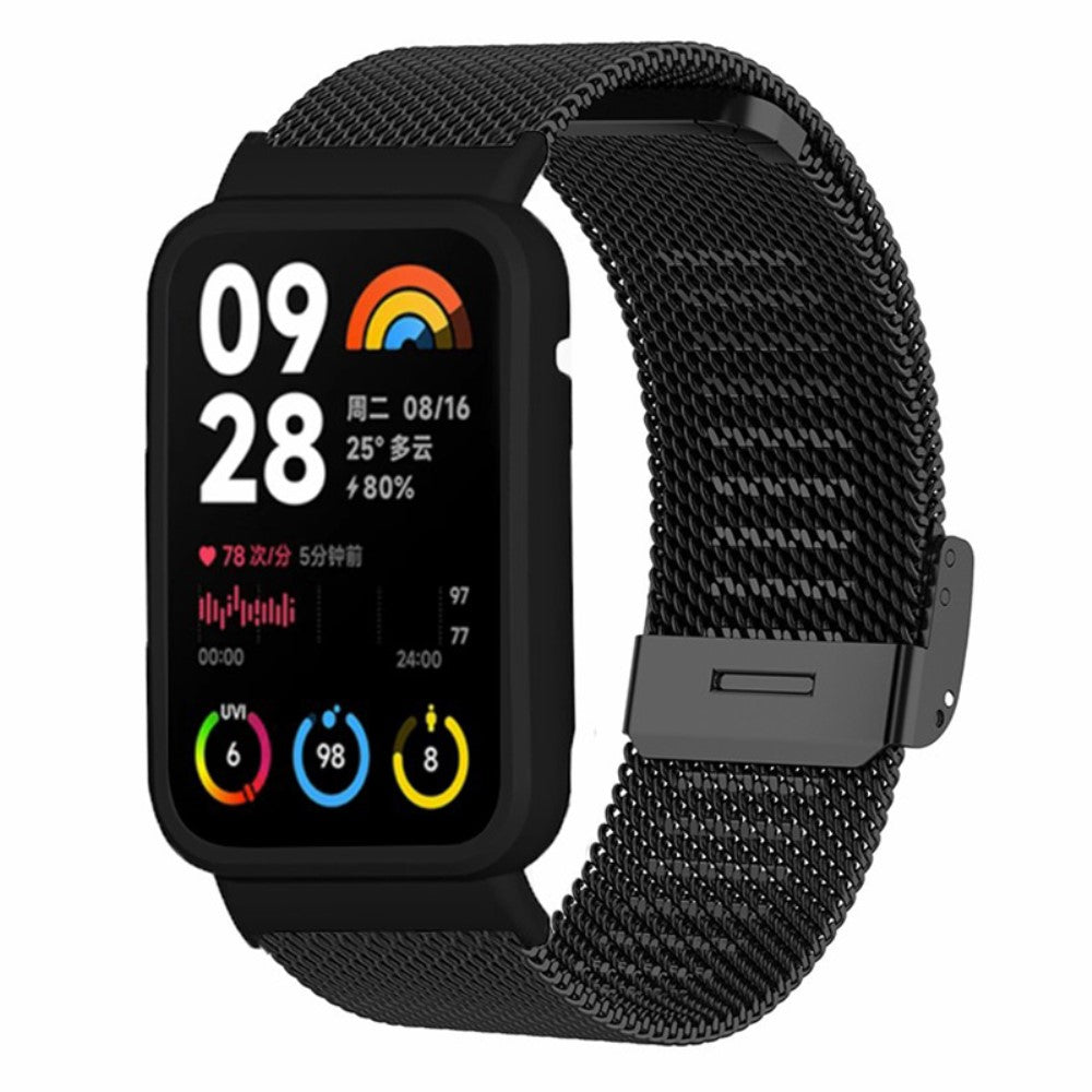 Fremragende Metal Rem passer til Xiaomi Smart Band 8 Pro - Sort#serie_1