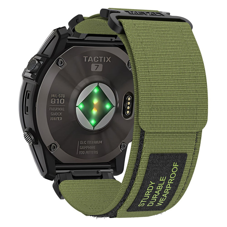 Vildt Hårdfør Nylon Universal Rem passer til Garmin Smartwatch - Grøn#serie_3