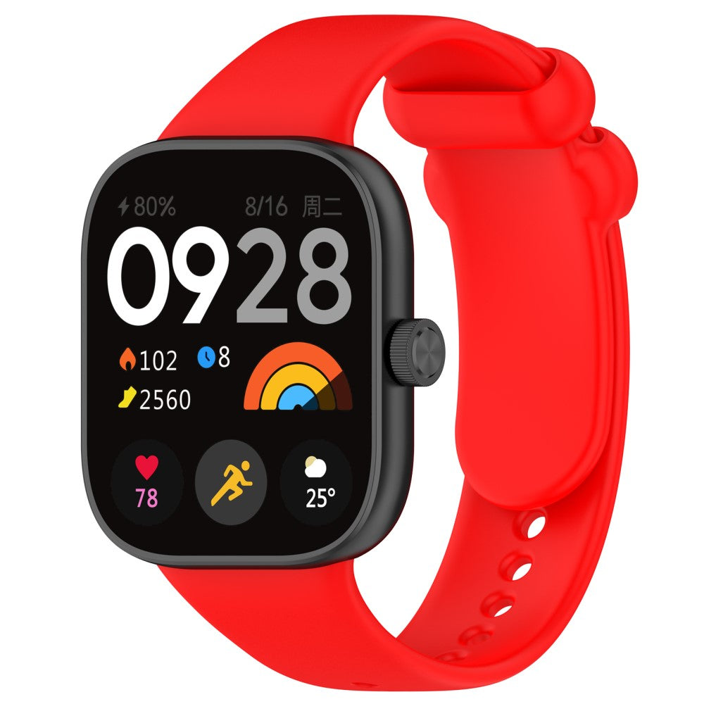 Silikone Universal Rem passer til Xiaomi Band 8 Pro / Xiaomi Redmi Watch 4 - Rød#serie_4