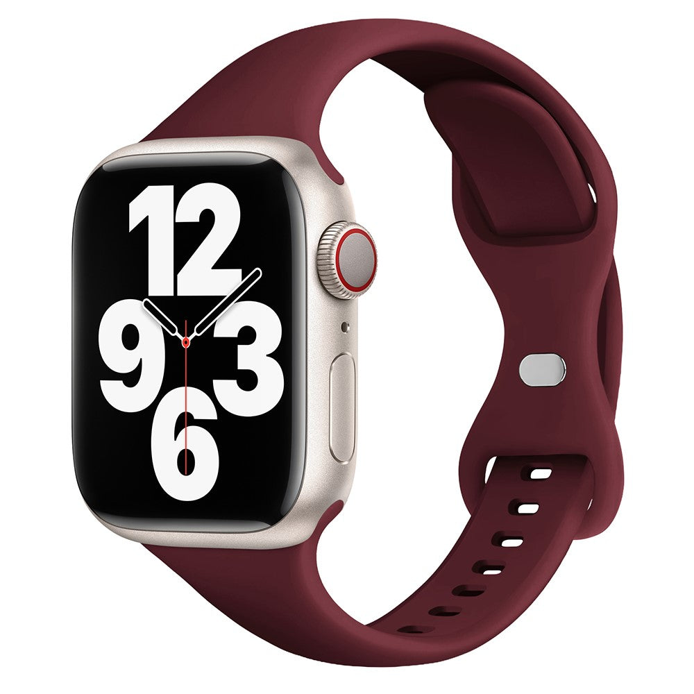 Apple Watch 49mm / 45mm / 44mm / 42mm Silicone Watch Strap - Wine Red#serie_11