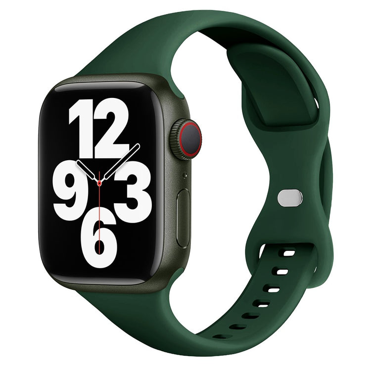 Apple Watch 49mm / 45mm / 44mm / 42mm Silicone Watch Strap - Blackish Green#serie_14