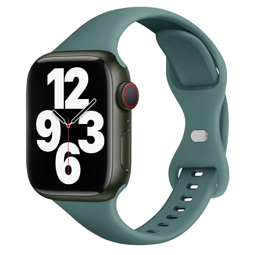 Apple Watch 49mm / 45mm / 44mm / 42mm Silicone Watch Strap - Pine Needle Green#serie_21