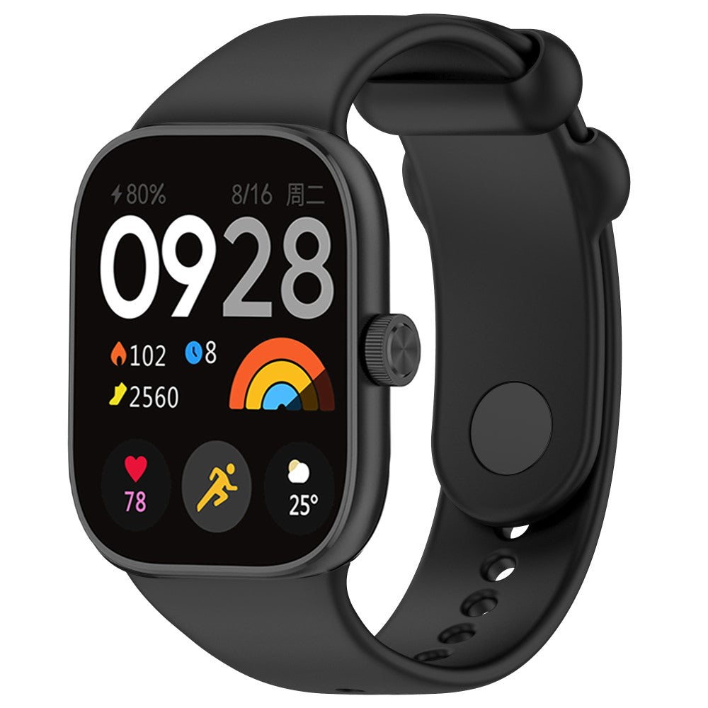 Silikone Universal Rem passer til Xiaomi Smart Band 8 Pro / Xiaomi Redmi Watch 4 - Sort#serie_1