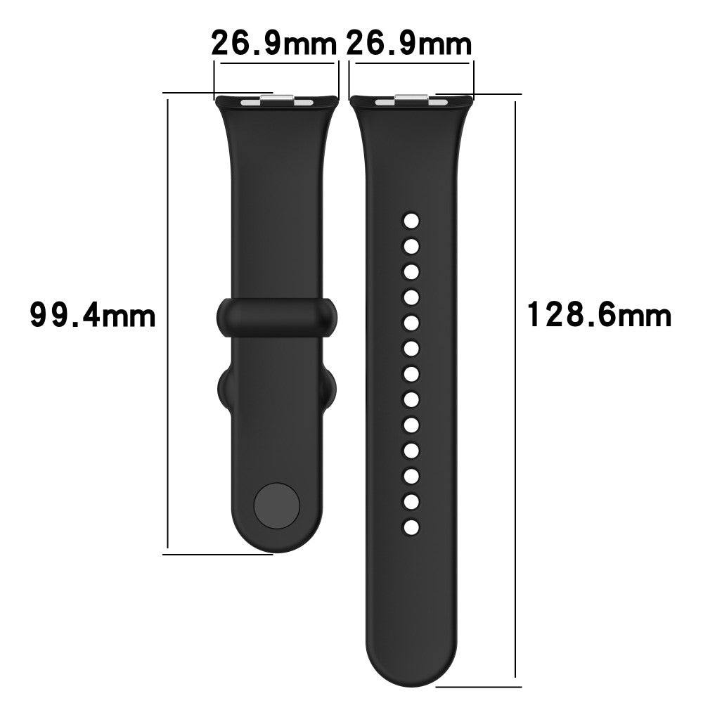 Silikone Universal Rem passer til Xiaomi Smart Band 8 Pro / Xiaomi Redmi Watch 4 - Sort#serie_1