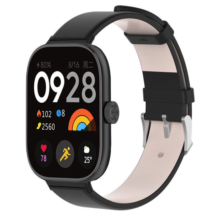 Kunstlæder Universal Rem passer til Xiaomi Smart Band 8 Pro / Xiaomi Redmi Watch 4 - Sort#serie_2