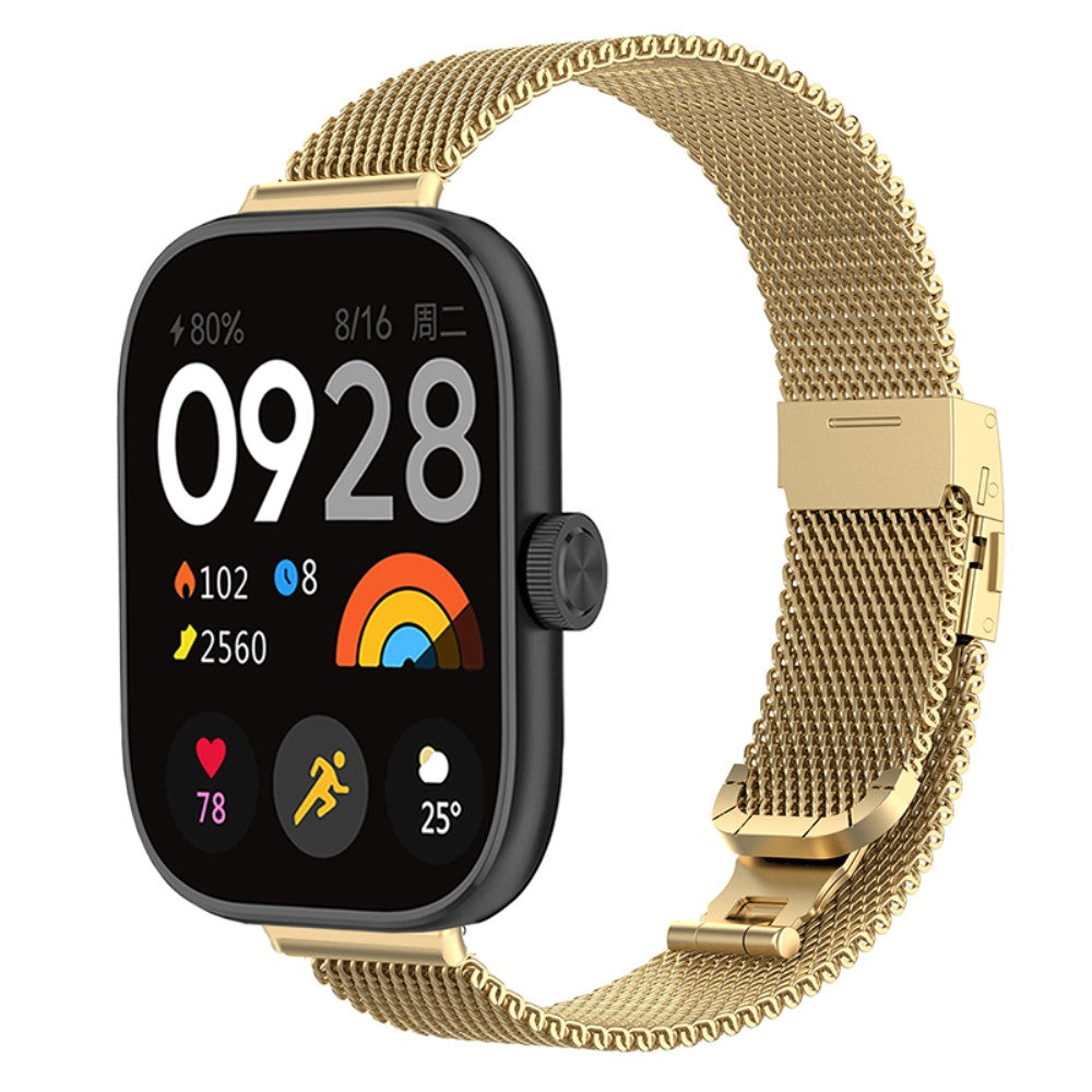 Metal Universal Rem passer til Xiaomi Smart Band 8 Pro / Xiaomi Redmi Watch 4 - Guld#serie_3