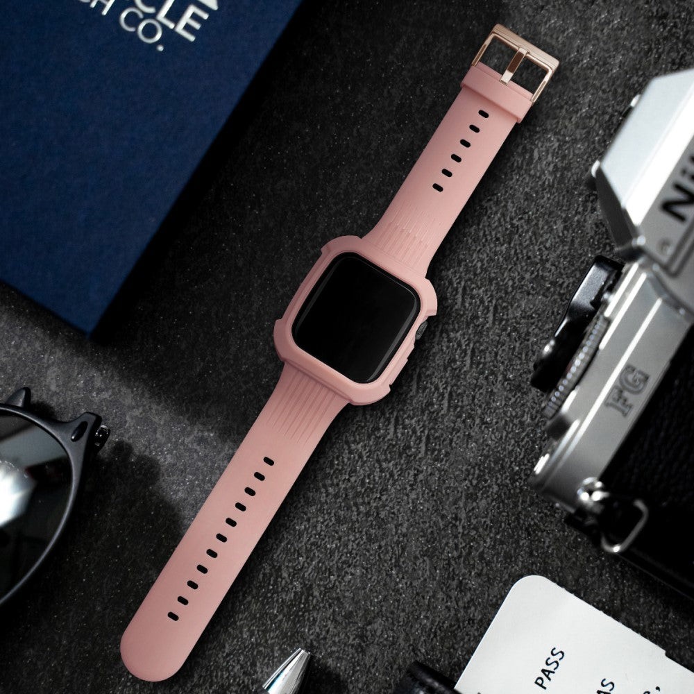 Mega Holdbart Silikone Universal Rem passer til Apple Smartwatch - Pink#serie_1