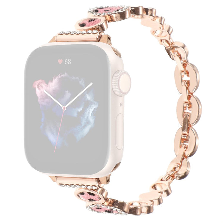 Vildt Holdbart Rhinsten Universal Rem passer til Apple Smartwatch - Pink#serie_1