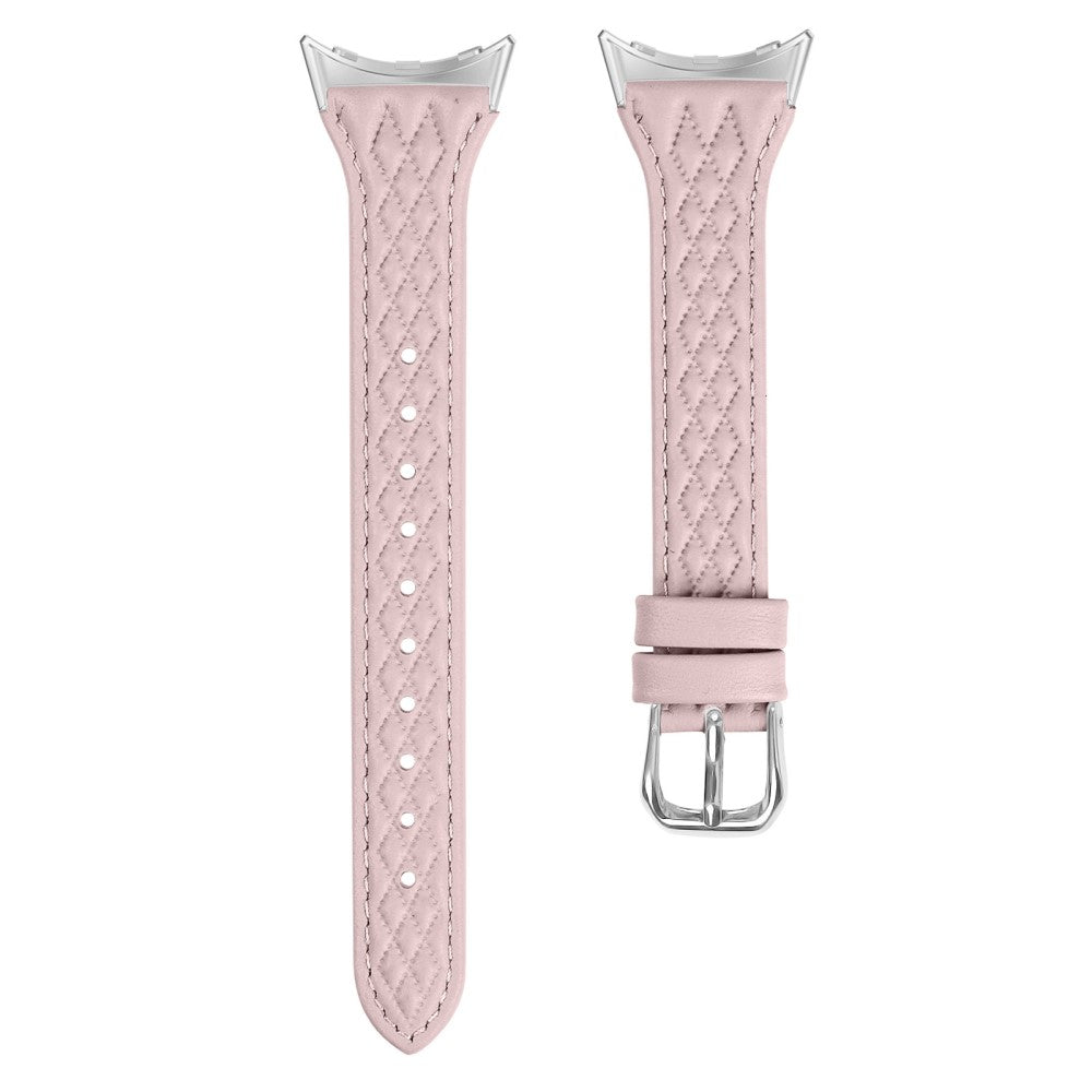 Ægte Læder Universal Rem passer til Google Pixel Watch / Google Pixel Watch 2 - Pink#serie_2