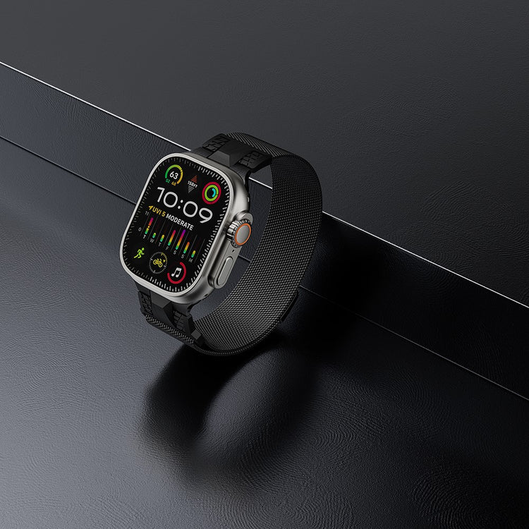 Helt Vildt Komfortabel Metal Universal Rem passer til Apple Smartwatch - Sort#serie_1