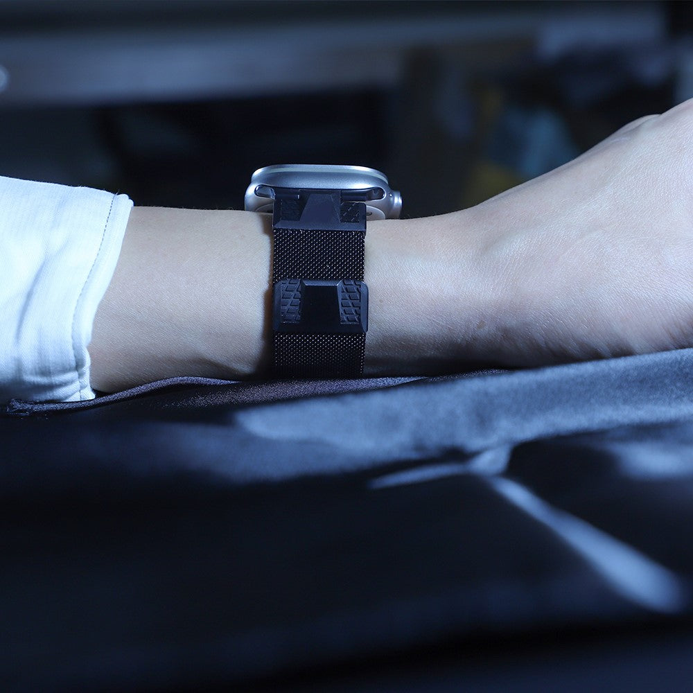 Helt Vildt Komfortabel Metal Universal Rem passer til Apple Smartwatch - Sort#serie_1