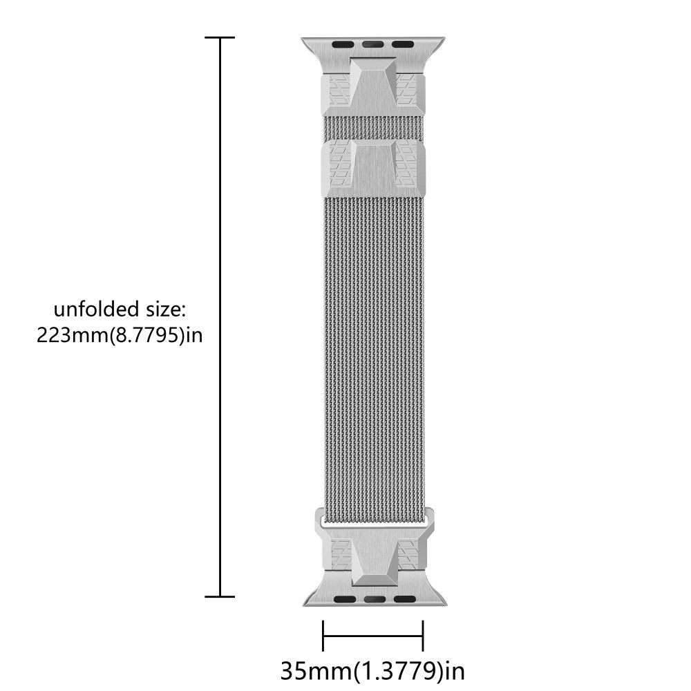 Helt Vildt Komfortabel Metal Universal Rem passer til Apple Smartwatch - Sølv#serie_5