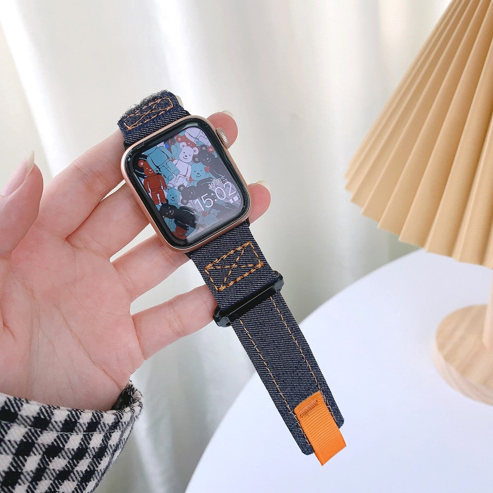 Super Pænt Nylon Universal Rem passer til Apple Smartwatch - Blå#serie_4