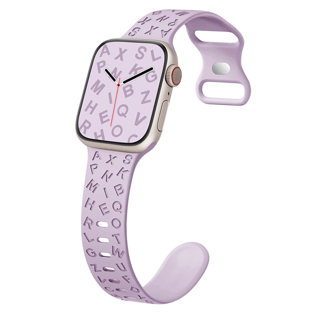 Super Elegant Silikone Universal Rem passer til Apple Smartwatch - Lilla#serie_10