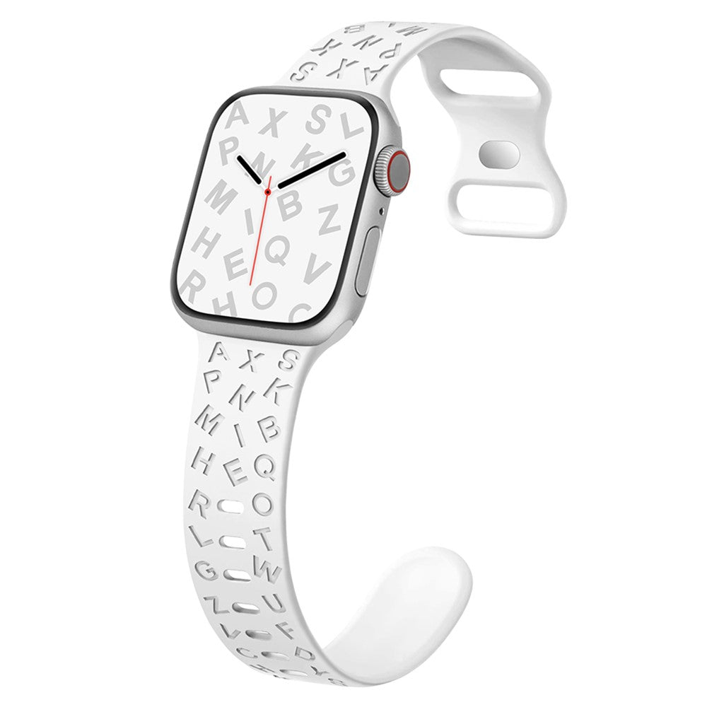 Stilren Silikone Universal Rem passer til Apple Smartwatch - Hvid#serie_2