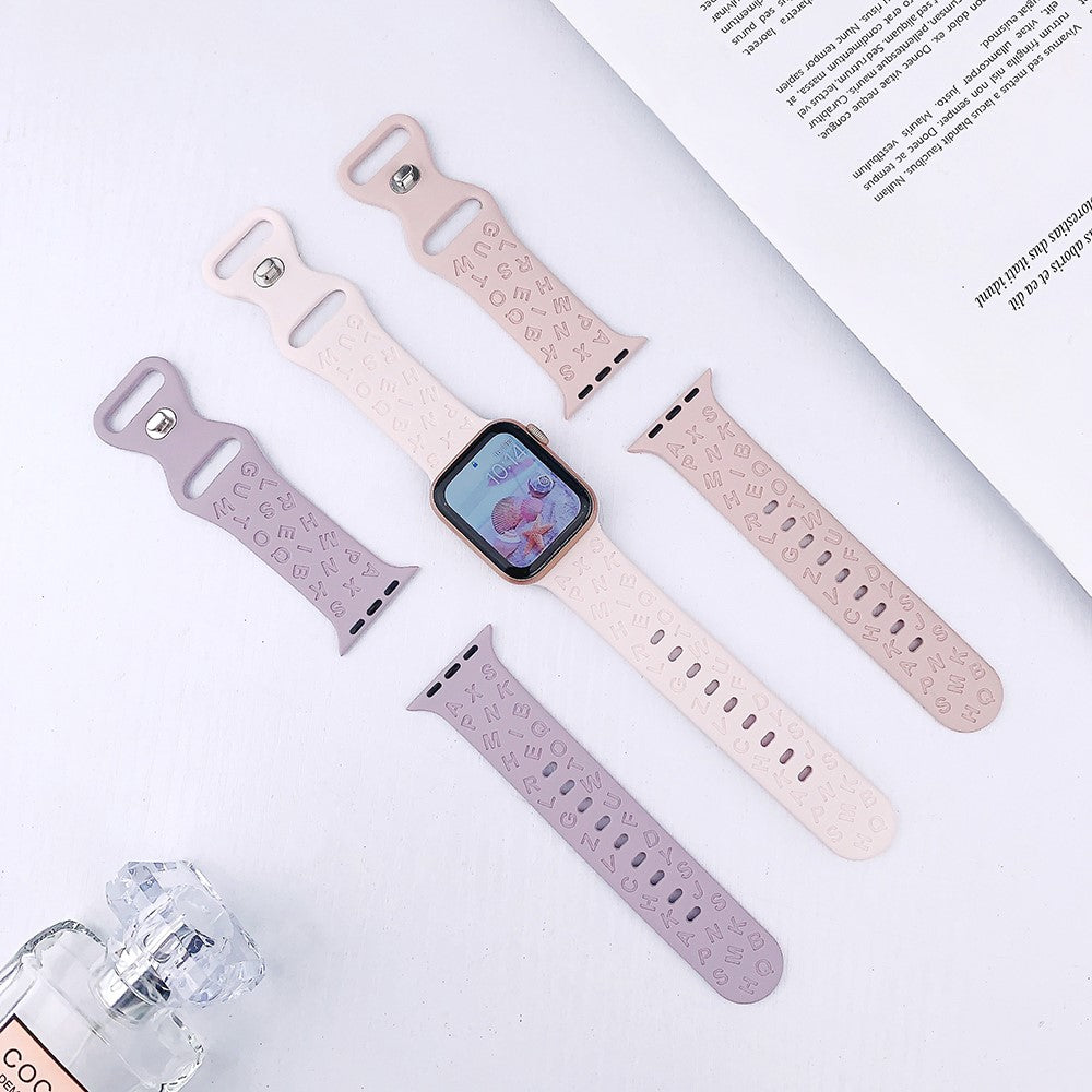 Stilren Silikone Universal Rem passer til Apple Smartwatch - Pink#serie_9