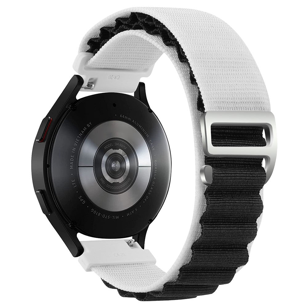 Rigtigt Slidstærk Nylon Universal Rem passer til Smartwatch - Hvid#serie_16