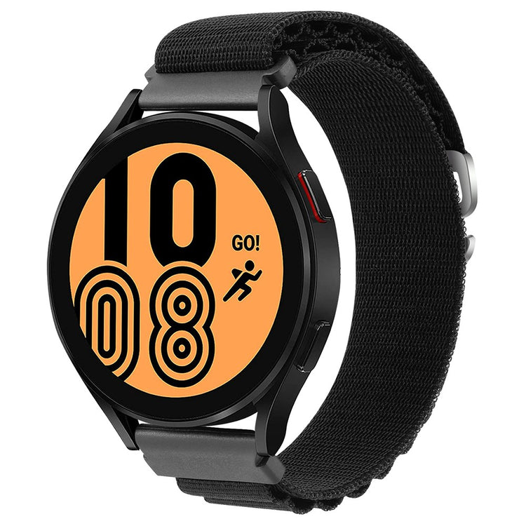 Meget Holdbart Nylon Universal Rem passer til Smartwatch - Sort#serie_1