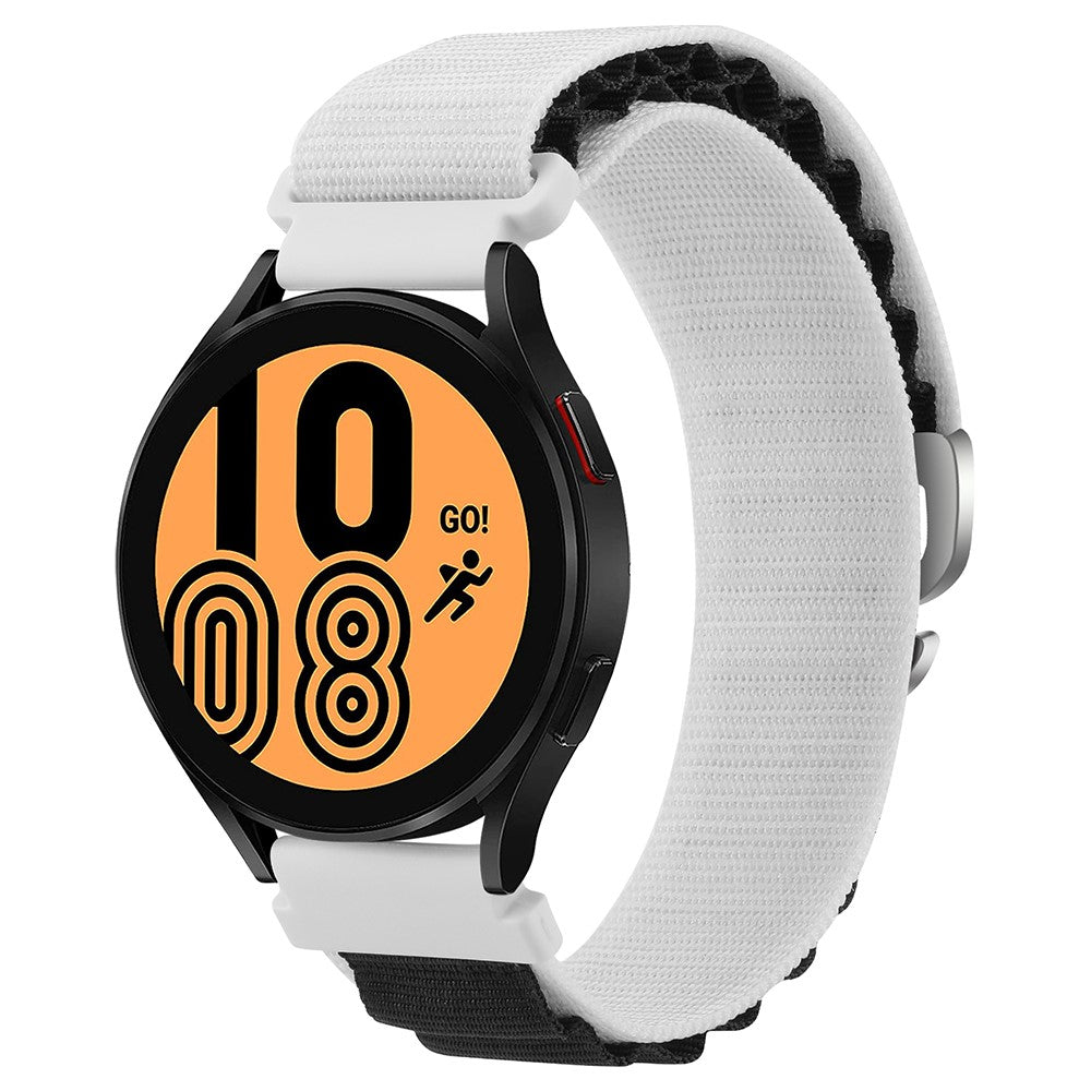 Meget Holdbart Nylon Universal Rem passer til Smartwatch - Hvid#serie_16