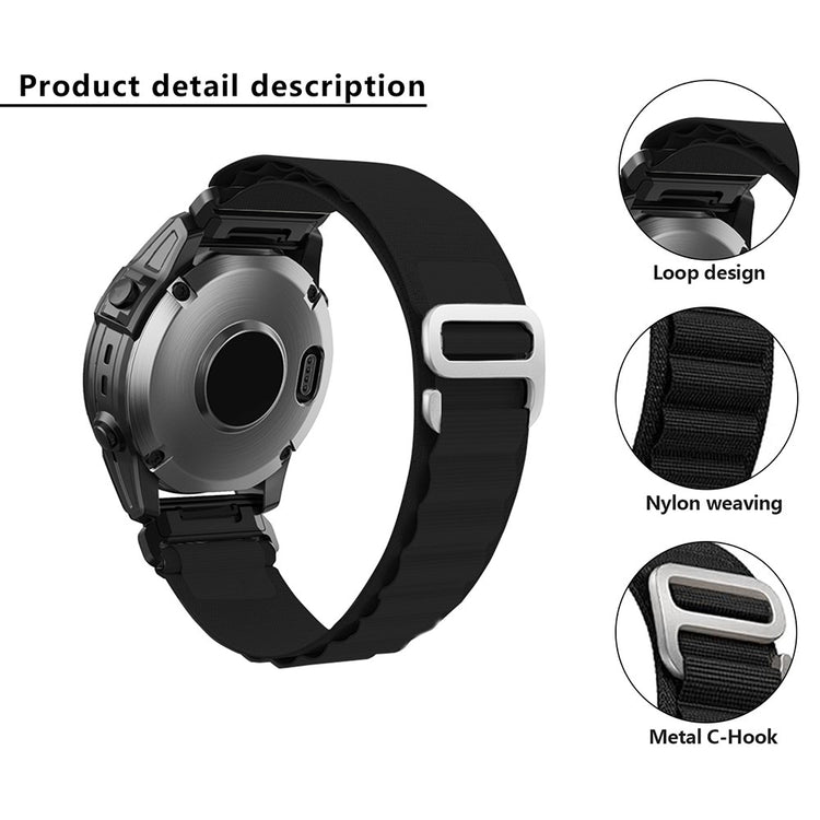 Helt Vildt Fantastisk Nylon Universal Rem passer til Garmin Smartwatch - Blå#serie_19