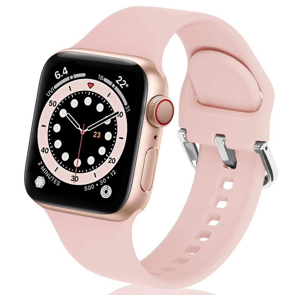 Helt Vildt Pænt Silikone Universal Rem passer til Apple Smartwatch - Pink#serie_3