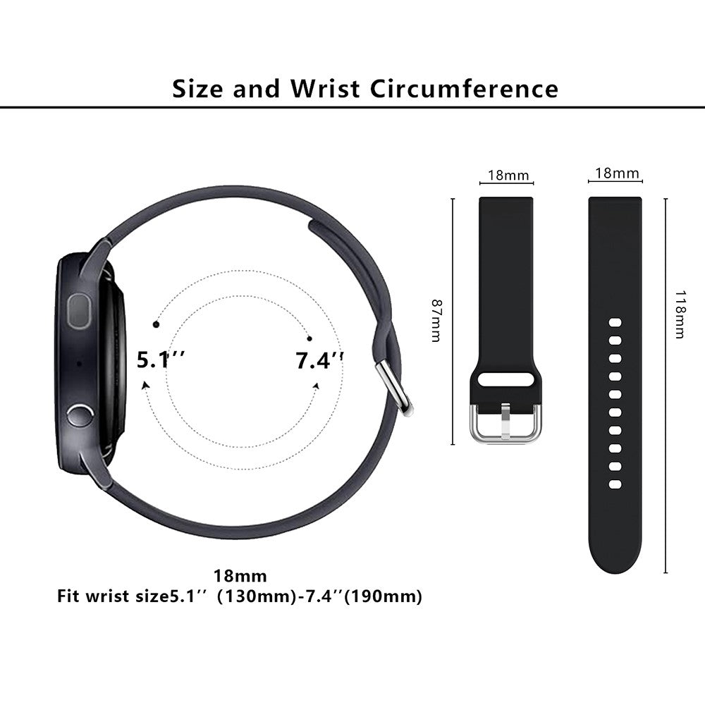 Rigtigt Godt Silikone Rem passer til 18mm - Orange#serie_3