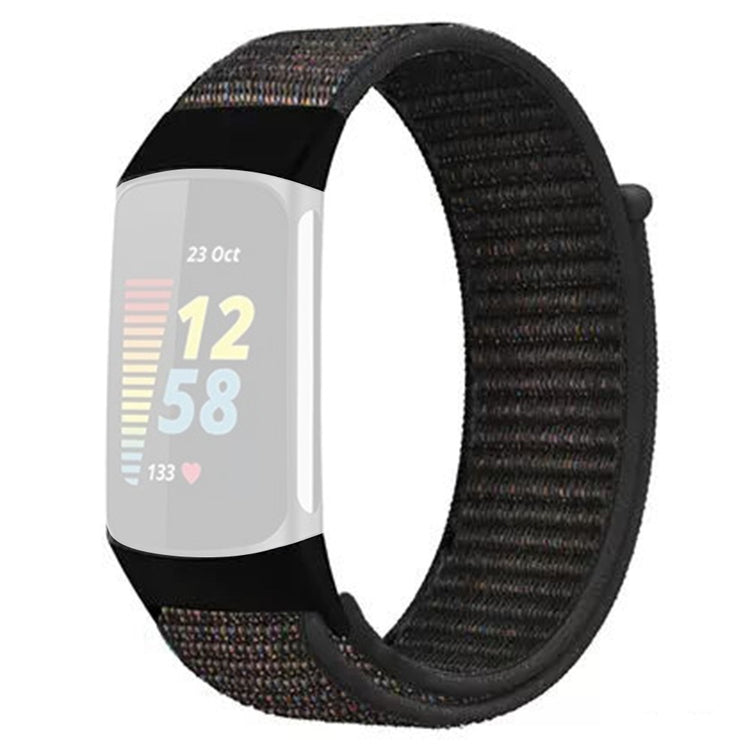 Helt Vildt Nydelig Nylon Rem passer til Fitbit Charge 2 - Sort#serie_1