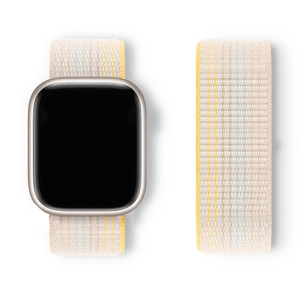 Super Smuk Nylon Universal Rem passer til Apple Smartwatch - Hvid#serie_8