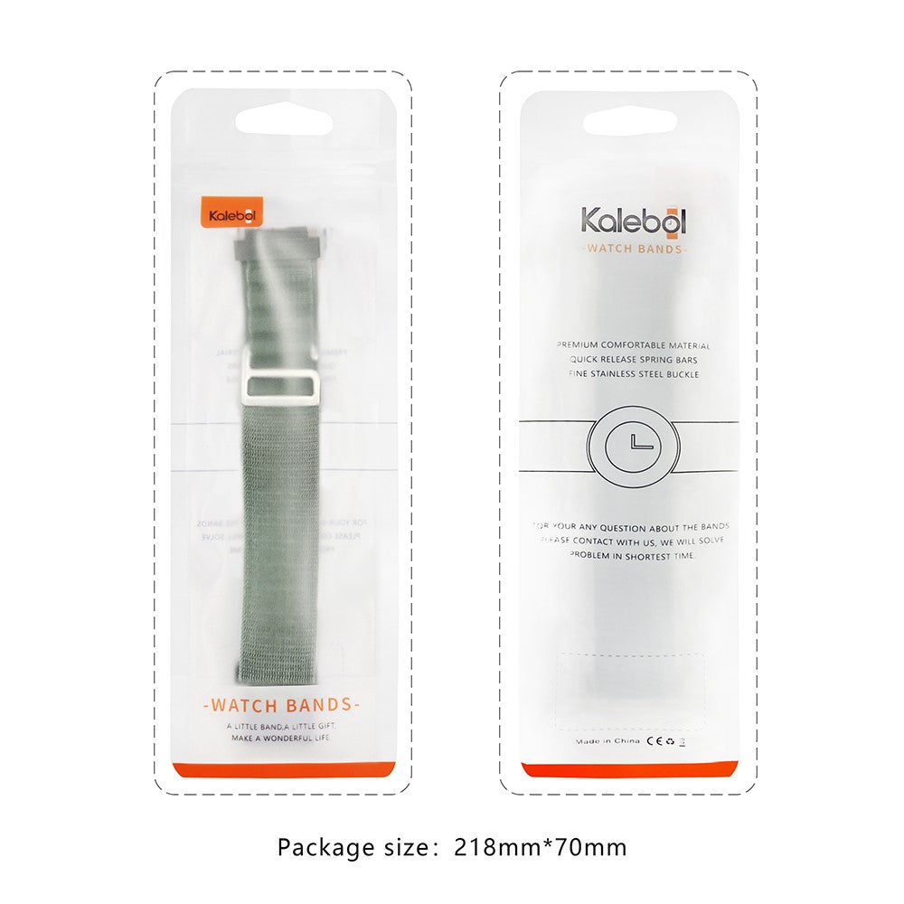 KALEBOL Apple Watch Series 49mm - 45mm - 44mm - 42mm Universal Nylon Watch Band - Dark Green+Orange#serie_1