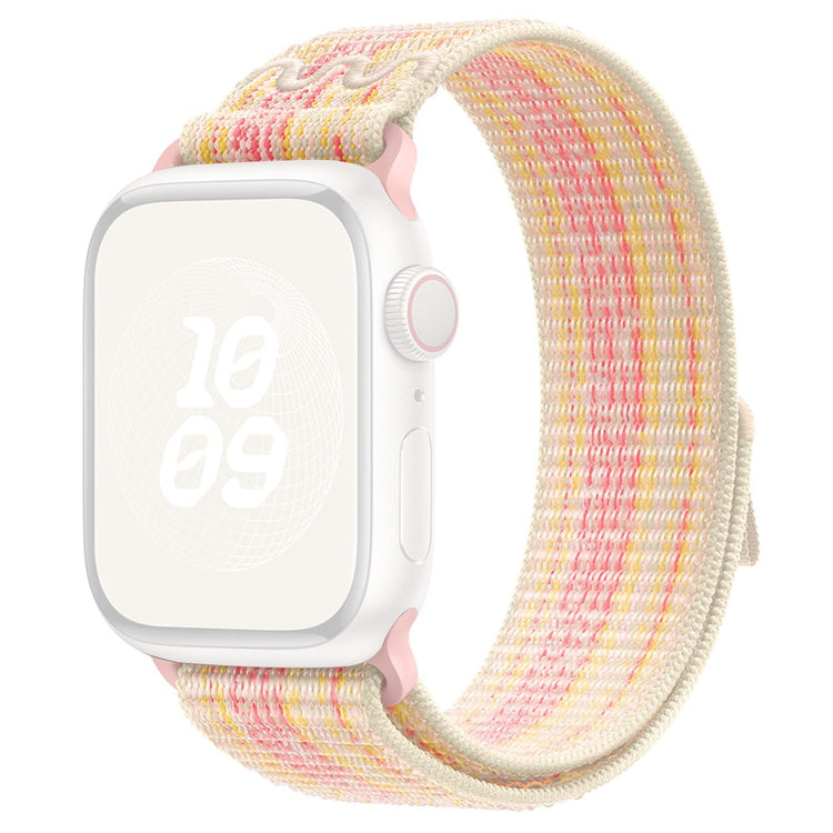 Helt Vildt Fint Nylon Universal Rem passer til Apple Smartwatch - Pink#serie_12