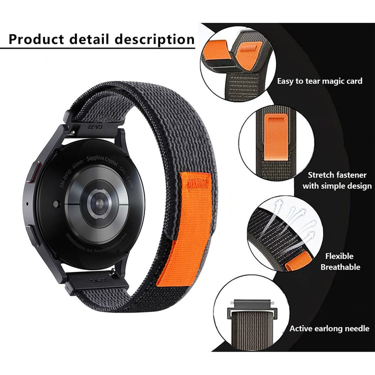 Rigtigt Elegant Nylon Universal Rem passer til Smartwatch - Gul#serie_6