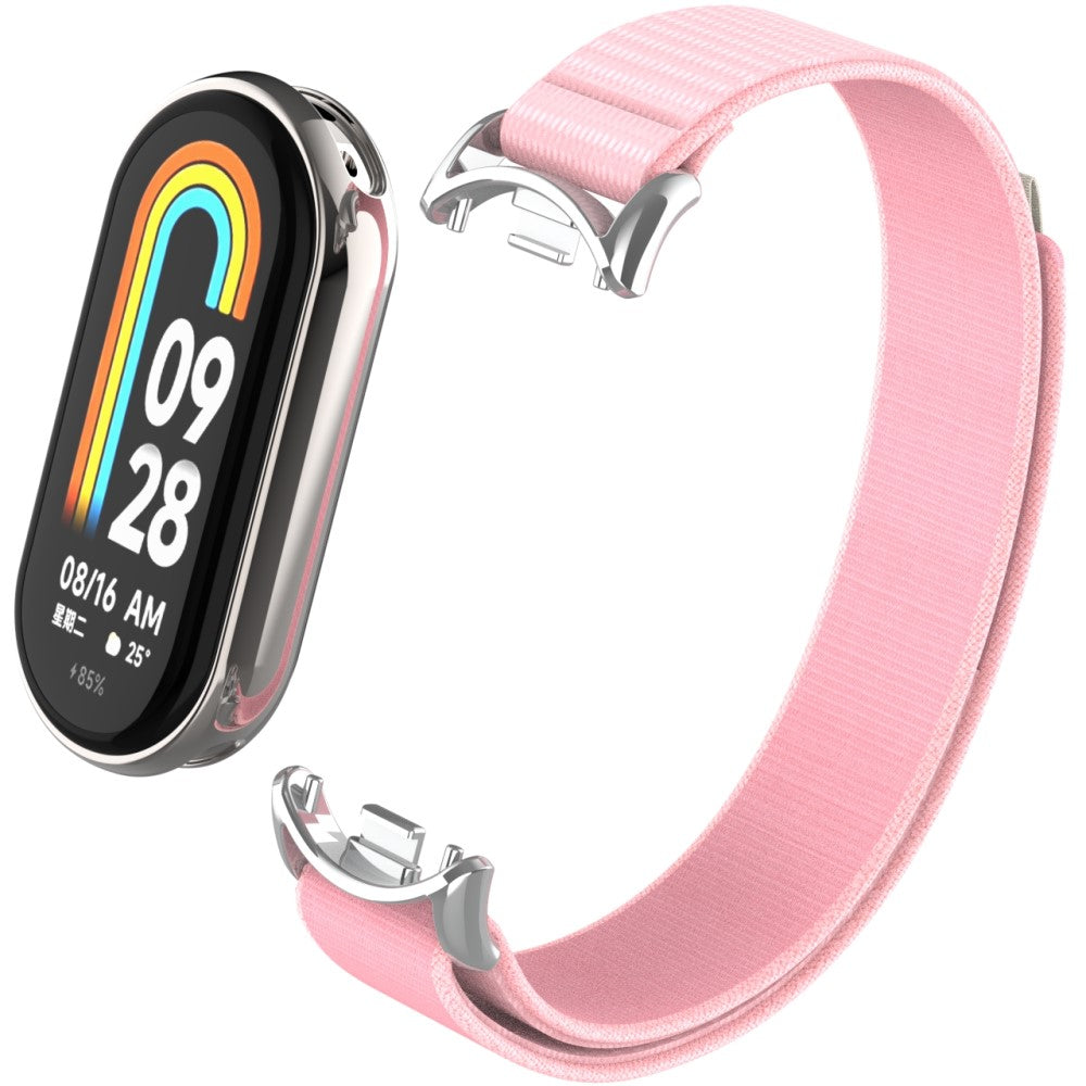 Helt Vildt Flot Nylon Rem passer til Xiaomi Smart Band 8 - Pink#serie_1