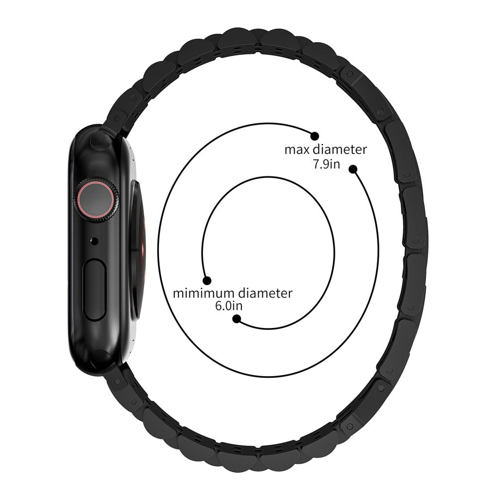 Apple Watch Series 49mm - 45mm - 44mm - 42mm Metal Strap Replacement - Black#serie_1