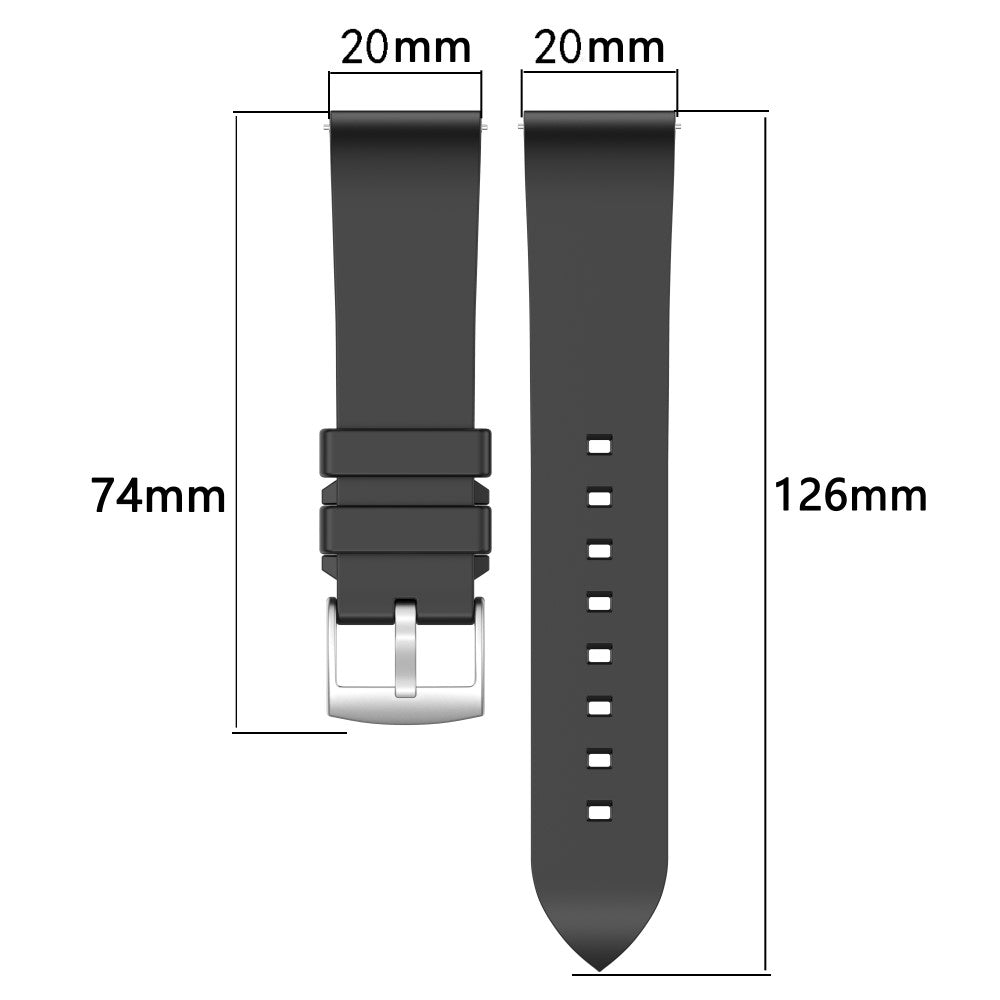 Really Cool Smartwatch Silicone Universel Strap - Black#serie_1