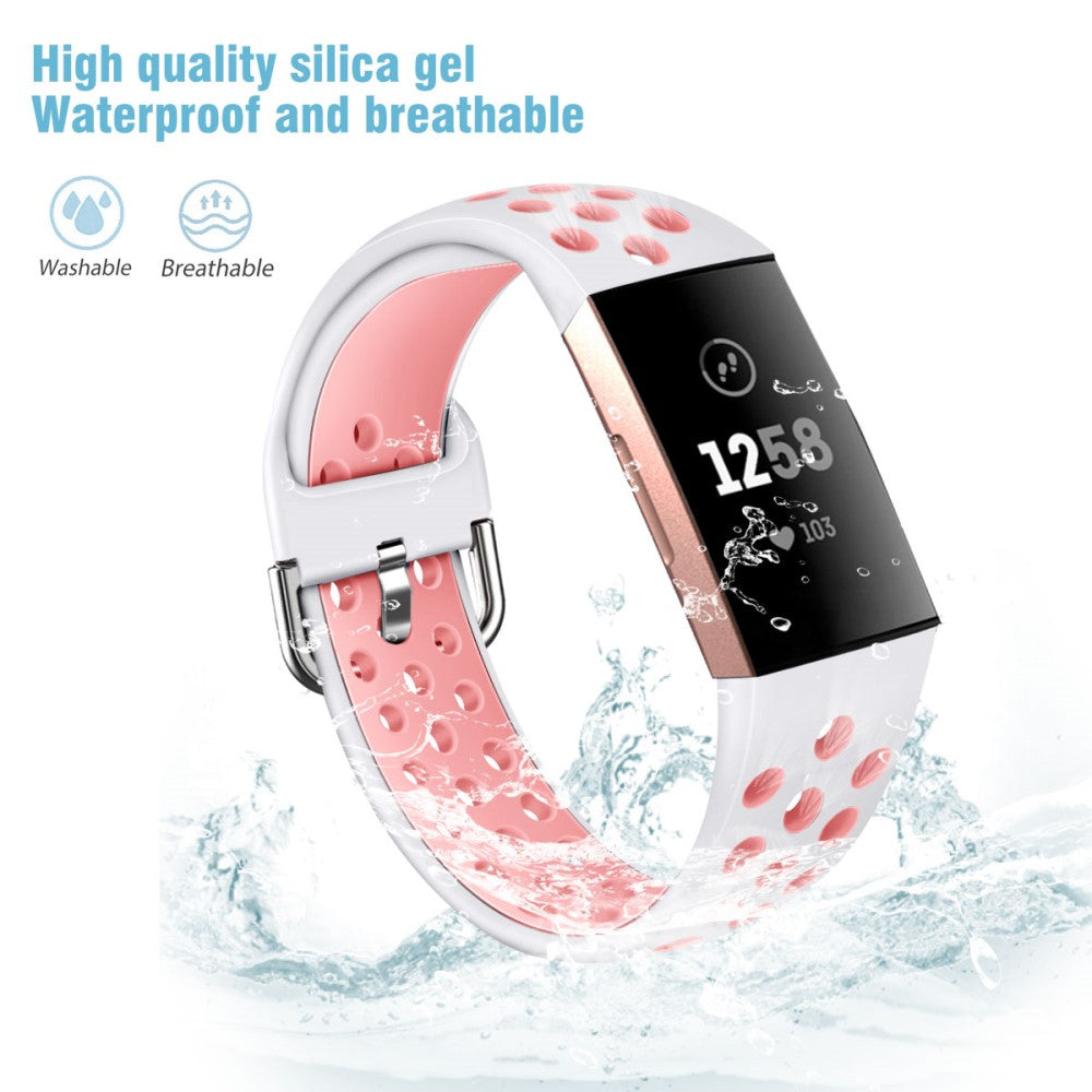 Fitbit Charge 3 / Fitbit Charge 4 Silicone Universel Strap - Pink#serie_2