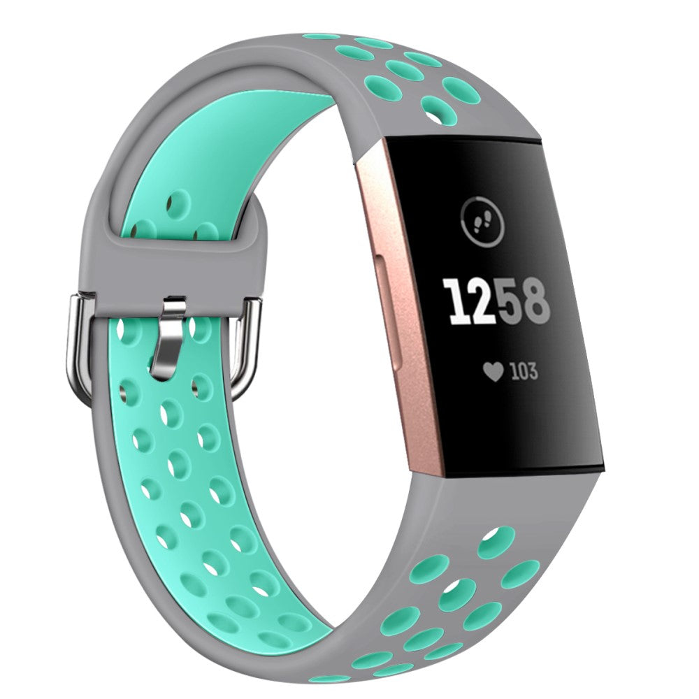 Fitbit Charge 3 / Fitbit Charge 4 Silicone Universel Strap - Green#serie_12