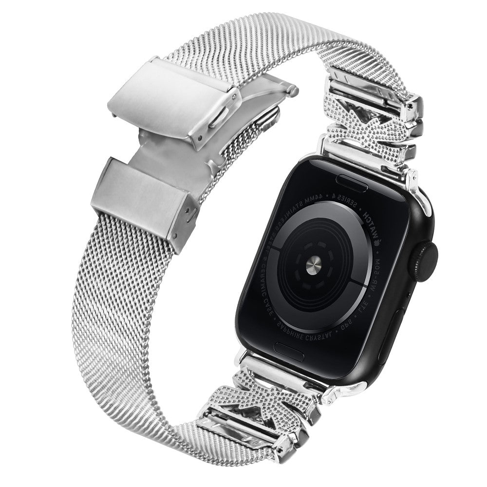 Nice Apple Smartwatch Metal And Rhinestone Universel Strap - Silver#serie_357