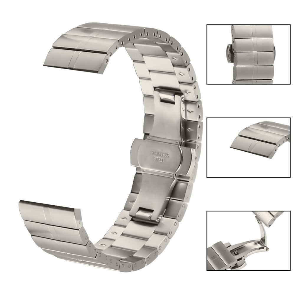 Mega Good Fitbit Smartwatch Metal Universel Strap - Silver#serie_6