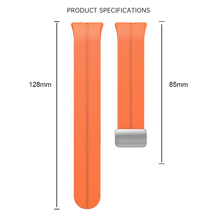 Samsung Galaxy Fit3 Replacement Wrist Band Soft Silicone Watch Band with Magnetic Folding Buckle - Orange#serie_4