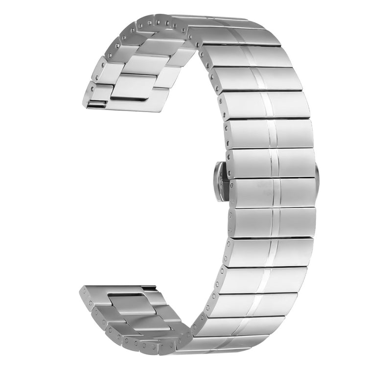 Huawei Watch GT Runner Strap Replacement Stainless Steel Smart Watch Band with Buckle - Silver#serie_012