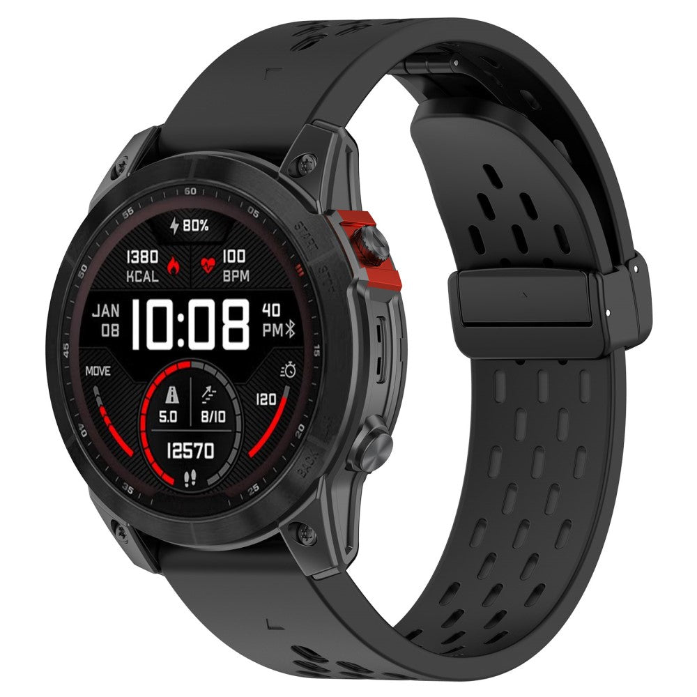 Really Beautiful Garmin Smartwatch Silicone Universel Strap - Black#serie_1